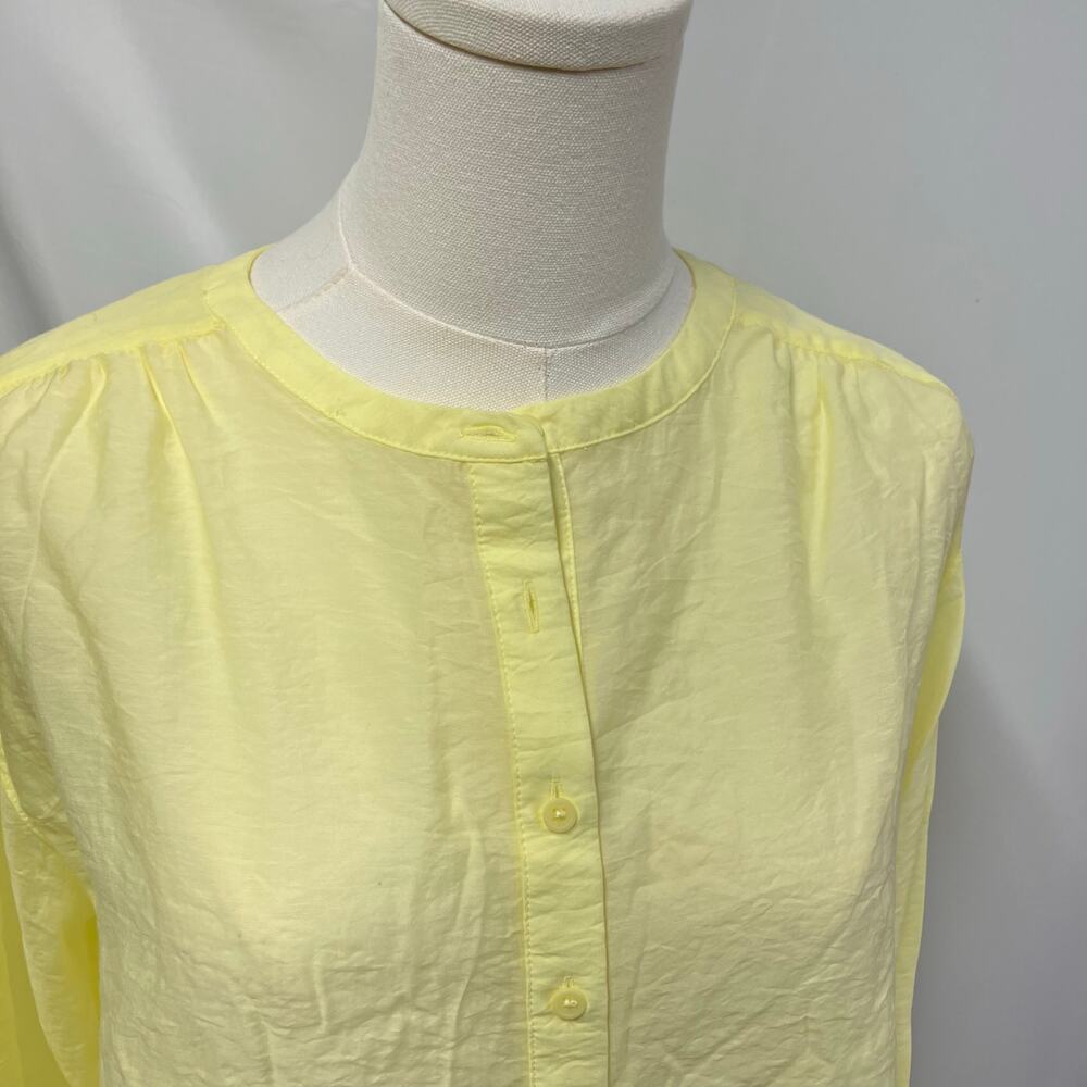 Express Button Front Lightweight‎ Sheer Yellow Bl… - image 3